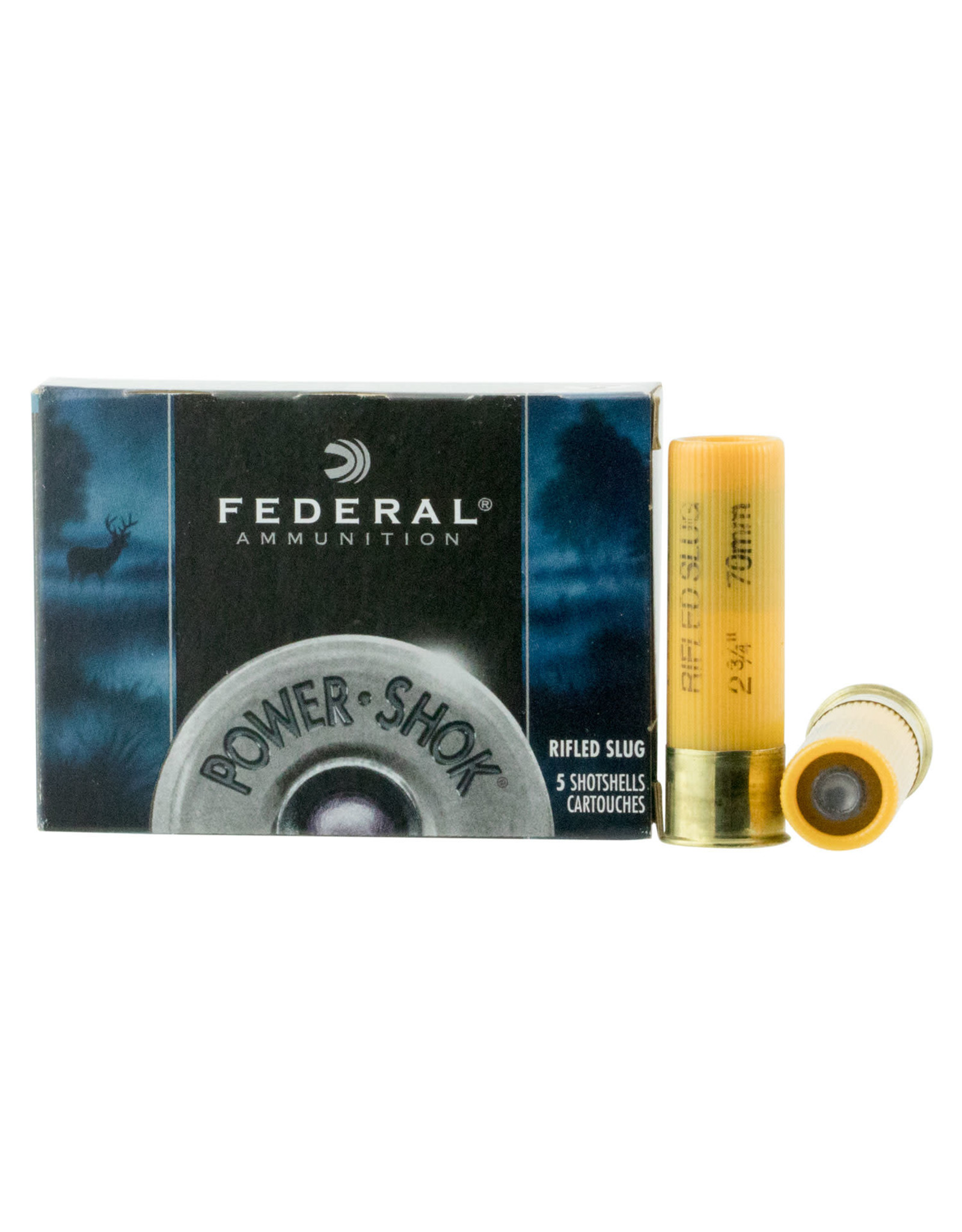 Federal Federal Power-Shok Rifled Slugs 20 GA, 2-3/4 in, 3/4 oz, 1600 FPS