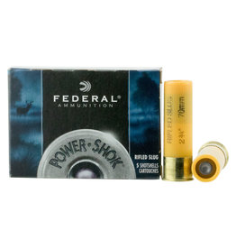 Federal Federal Power-Shok Rifled Slugs 20 GA, 2-3/4 in, 3/4 oz, 1600 FPS
