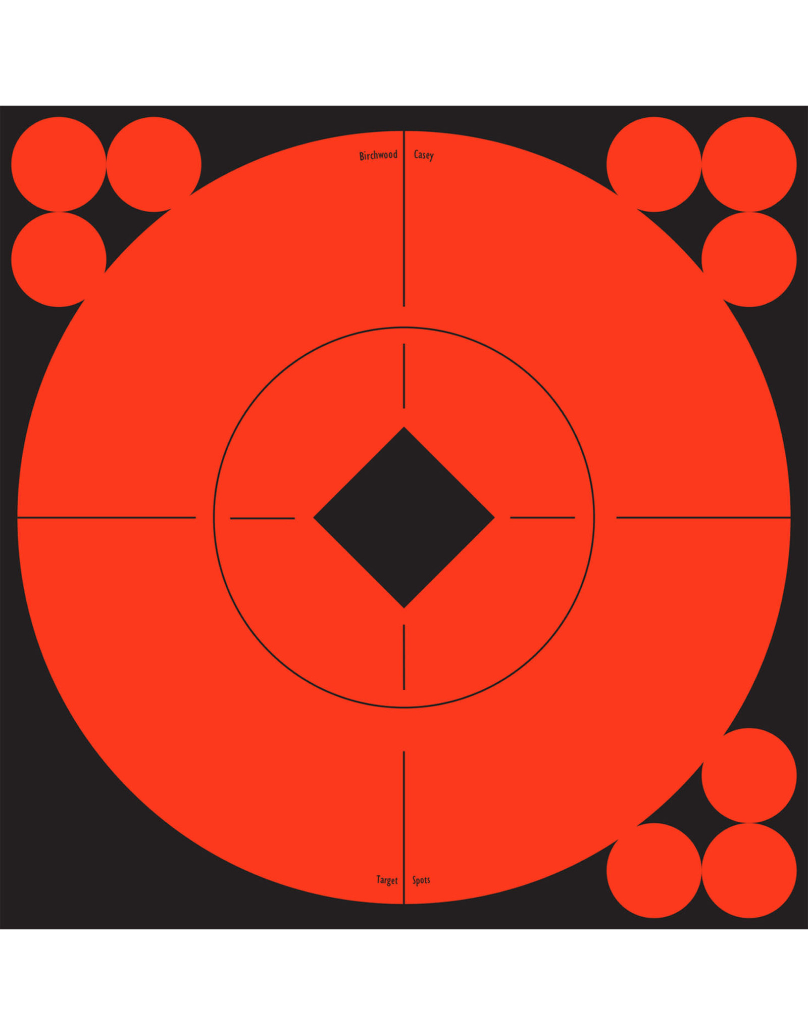 BIRCHWOOD CASEY Birchwood Casey Bullseye Orange Self Adhesive Targets - 6" 10 Count