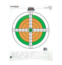 Champion Score Keeper Sight-In Bullseye - 100 Yard - Fluorescent Green & Orange - 12 Count