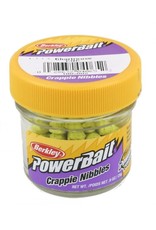 Berkley Berkley PowerBait Biodegradable Crappie Nibbles Chartreuse 0.9oz Jar