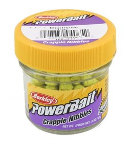 Berkley Berkley PowerBait Biodegradable Crappie Nibbles - Chartreuse 0.9oz Jar