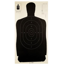 Police Silhouette Target - Black