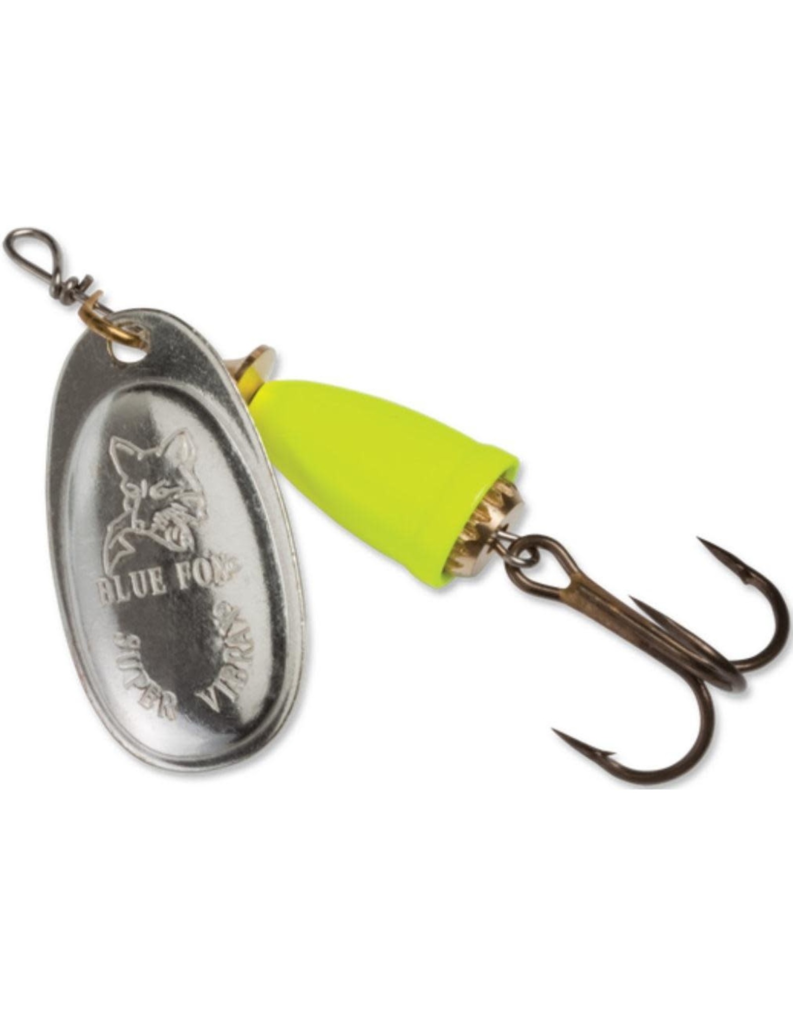 Blue Fox Classic Vibrax Spinner, 3/16 oz Blue Fox Classic Chartreuse and Silver