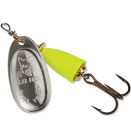 Blue Fox Classic Vibrax Spinner, 3/16 oz Blue Fox Classic Chartreuse and Silver