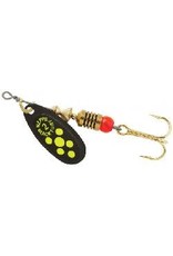 Mepps Mepps Aglia 1/6 Oz. #2 Spinner - Black with Chartreuse Dots