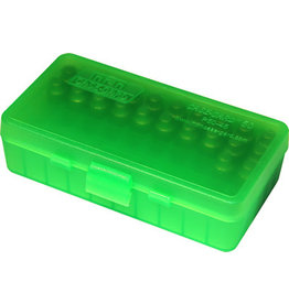 MTM MOLDED PRODUCTS MTM Flip Top - 50 Round Pistol - P50-9M-16 - Clear Green & Black
