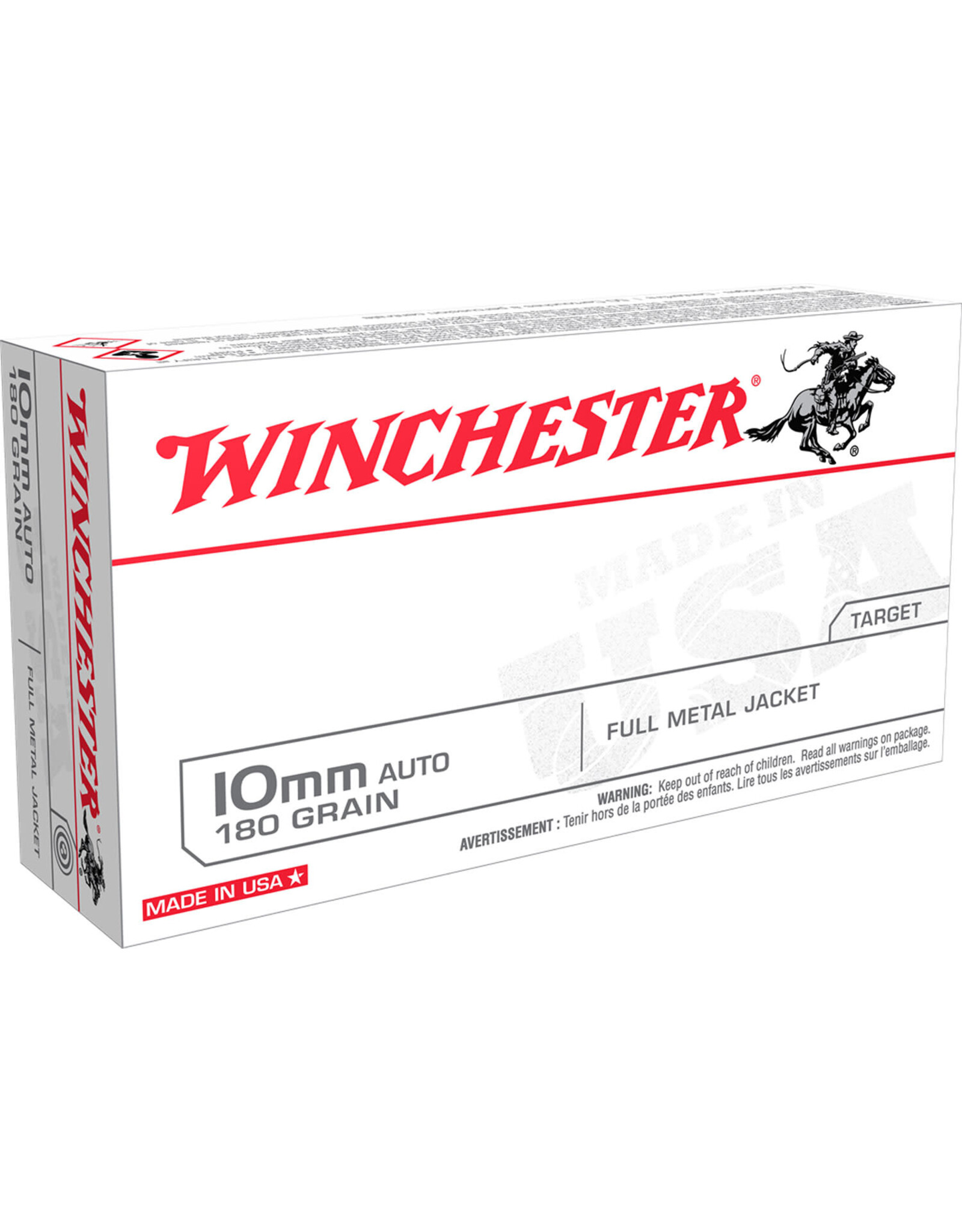 WINCHESTER Winchester 10mm FMJ 180 Gr 50 Count