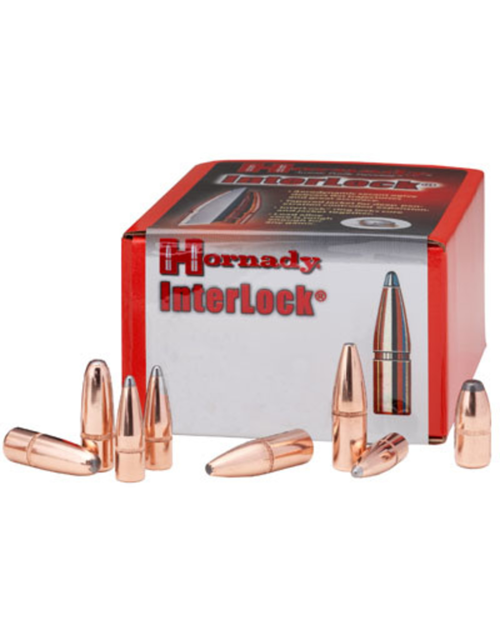 Hornady InterLock 8mm (.323") 170 Gr RN - 100 Count