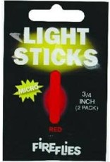 Hawken Hawken Fire Flies Micro Light Sticks 3/4" Red 2pk