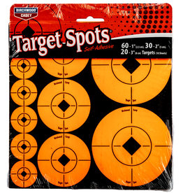 BIRCHWOOD CASEY BWC Target Spots Assortment 60-1" 30-2" 20-3" Targets
