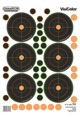 Champion VisiColor Self-Adhesive Paper 8.5" x 11.5" Circle Orange/Black 5 Pack
