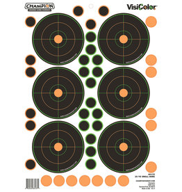 Champion VisiColor Self-Adhesive Paper 8.5" x 11.5" Circle Orange/Black 5 Pack