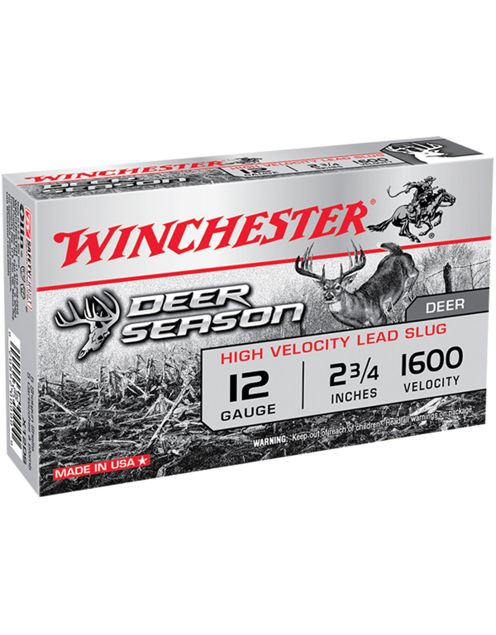 WINCHESTER AMMO Winchester Deer Season 12 ga 2-3/4" 1-1/8 Oz  1600 FPS - 5 Count