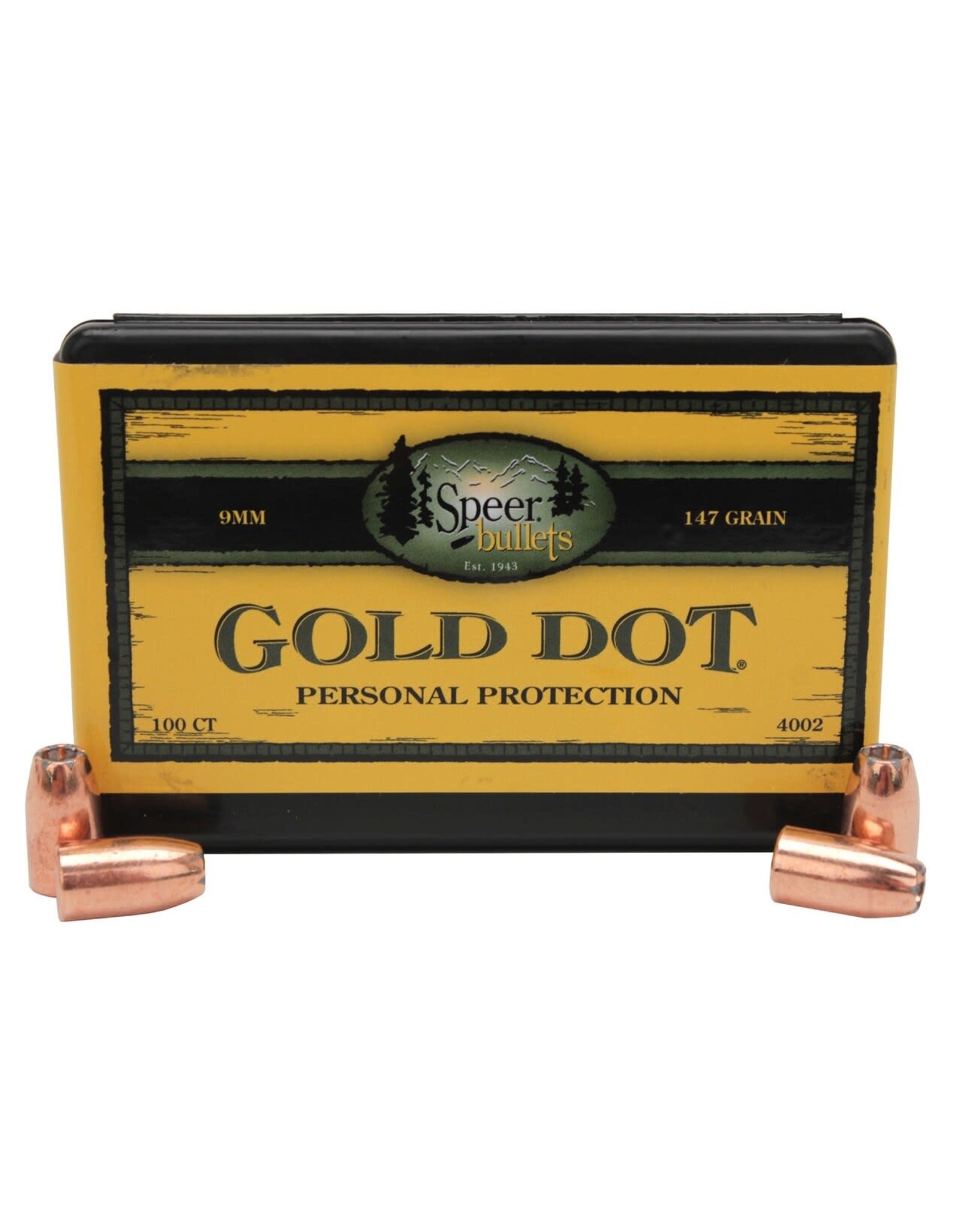 SPEER BULLETS Speer Gold Dot 9mm (.355") 147 Gr GD HP - 100 Count