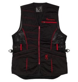 Browning Ace Shooting Vest For Her - Blk/Red - SM