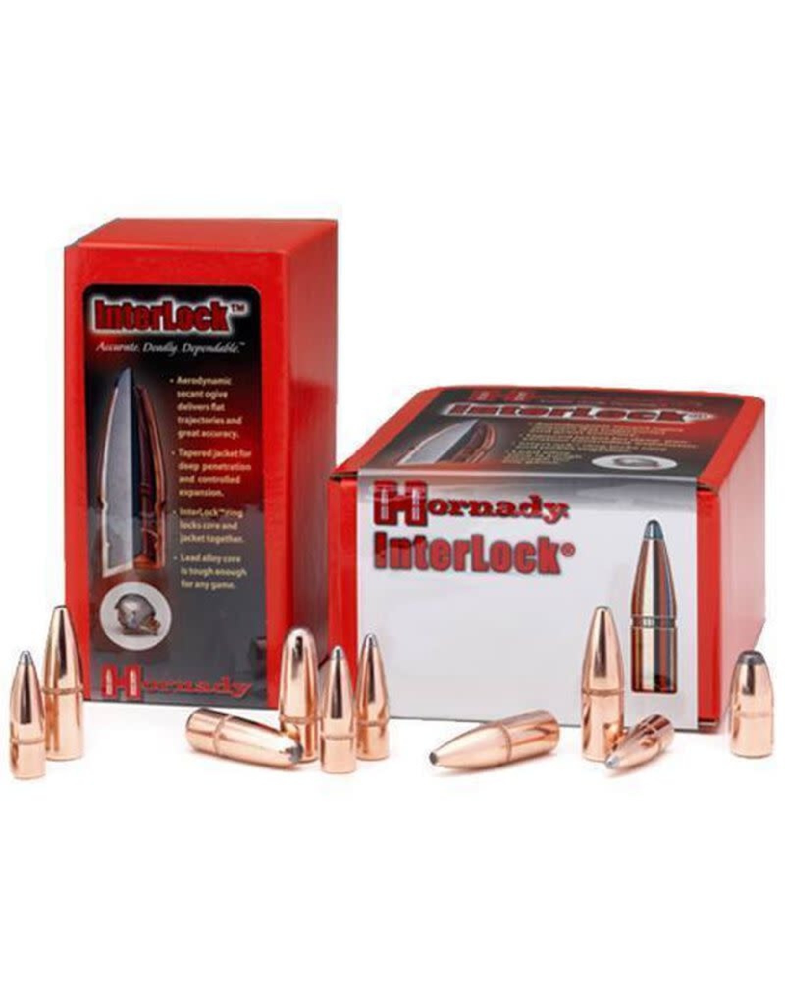 Hornady InterLock .30 Cal (.308") 165 Gr SP - 100 Count