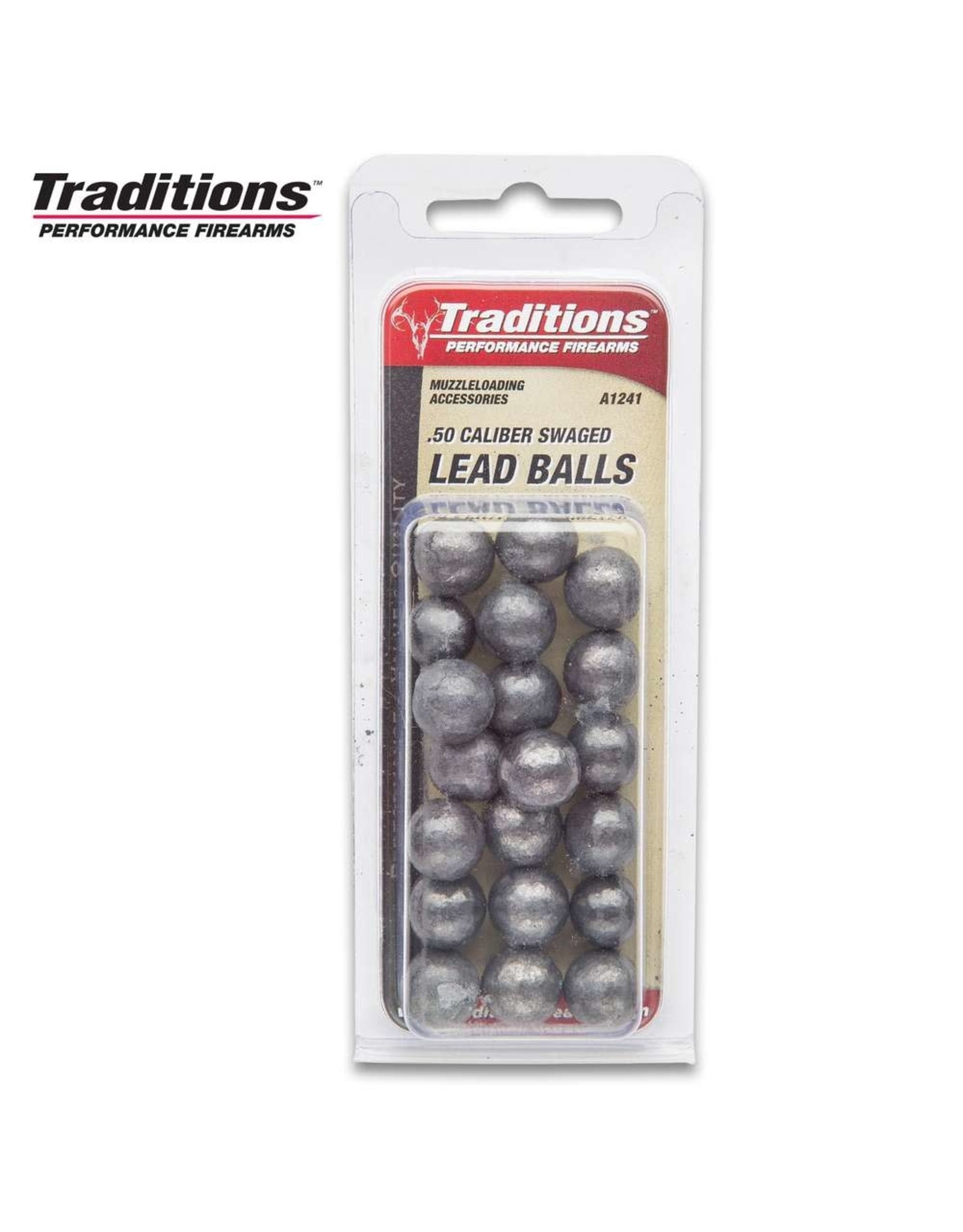 Traditions .50 Cal (.490") Lead Round Ball -  20 Count