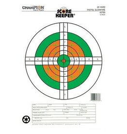 CHAMPION Champion Scorekeeper 25 Yard Pistol - 11" x 16" Fluorescent Orange & Green