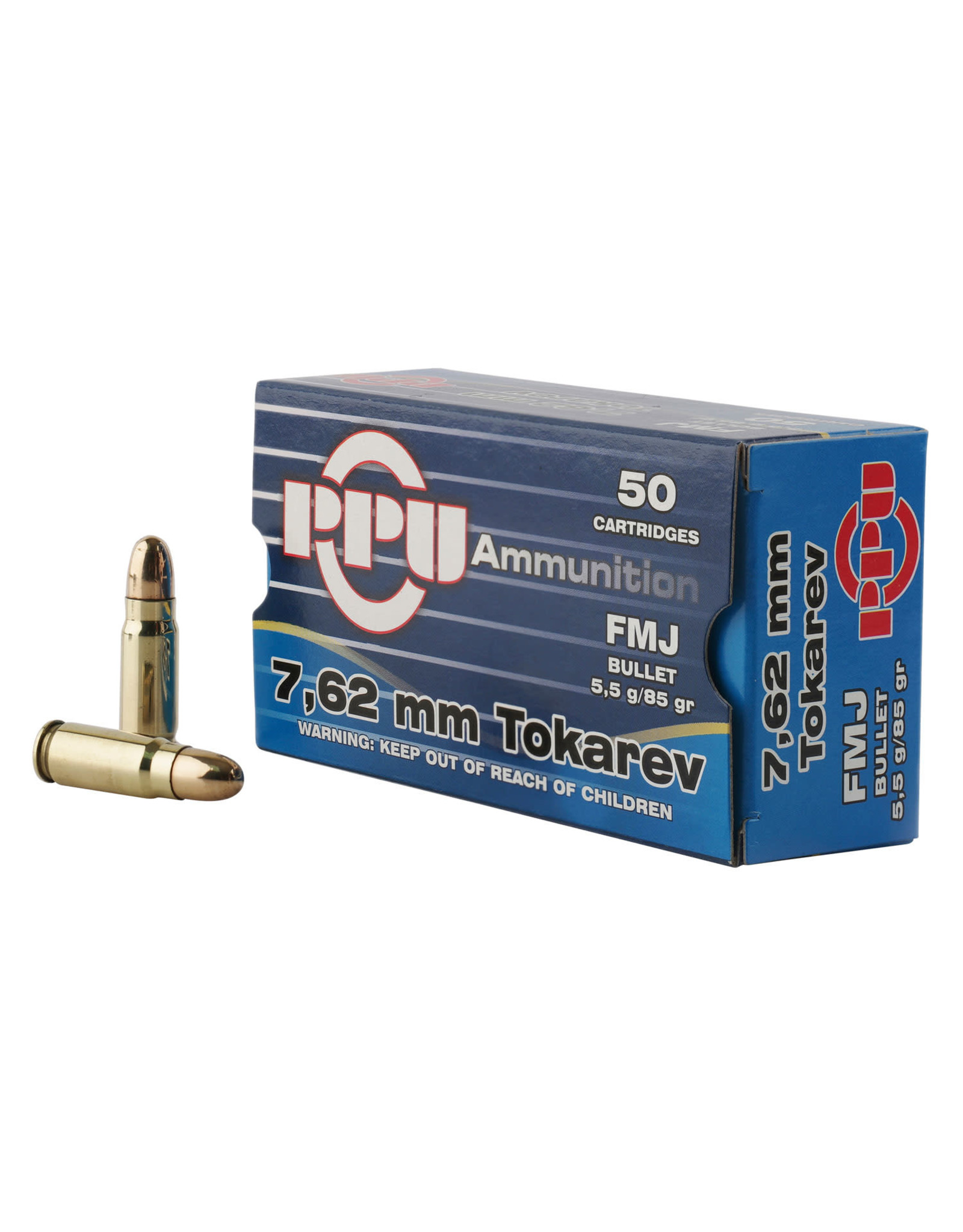 TR & Z USA PPU 7.62X25 Tokarev 85 Gr FMJ - 50 Count