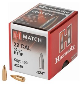 Hornady Hornady Match 22 Cal (.224") 52 gr BTHP 100 Count