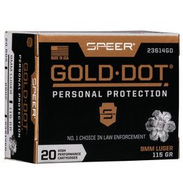 Speer Gold Dot 9mm 115 Gr GD-HP - 20 Count