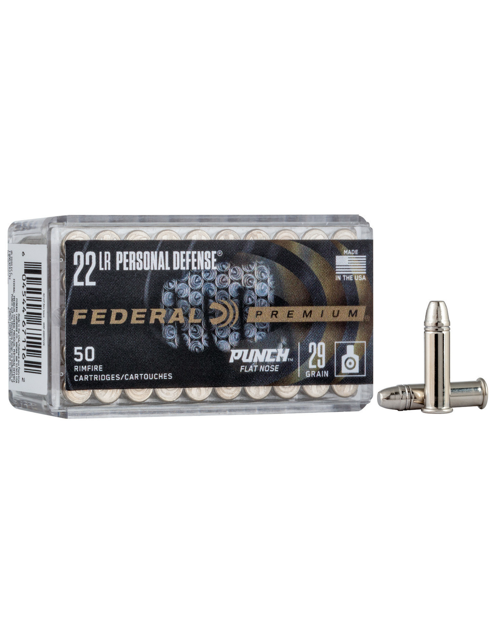 Federal Punch .22 LR 29 gr FN 1070 FPS  - 50 Count