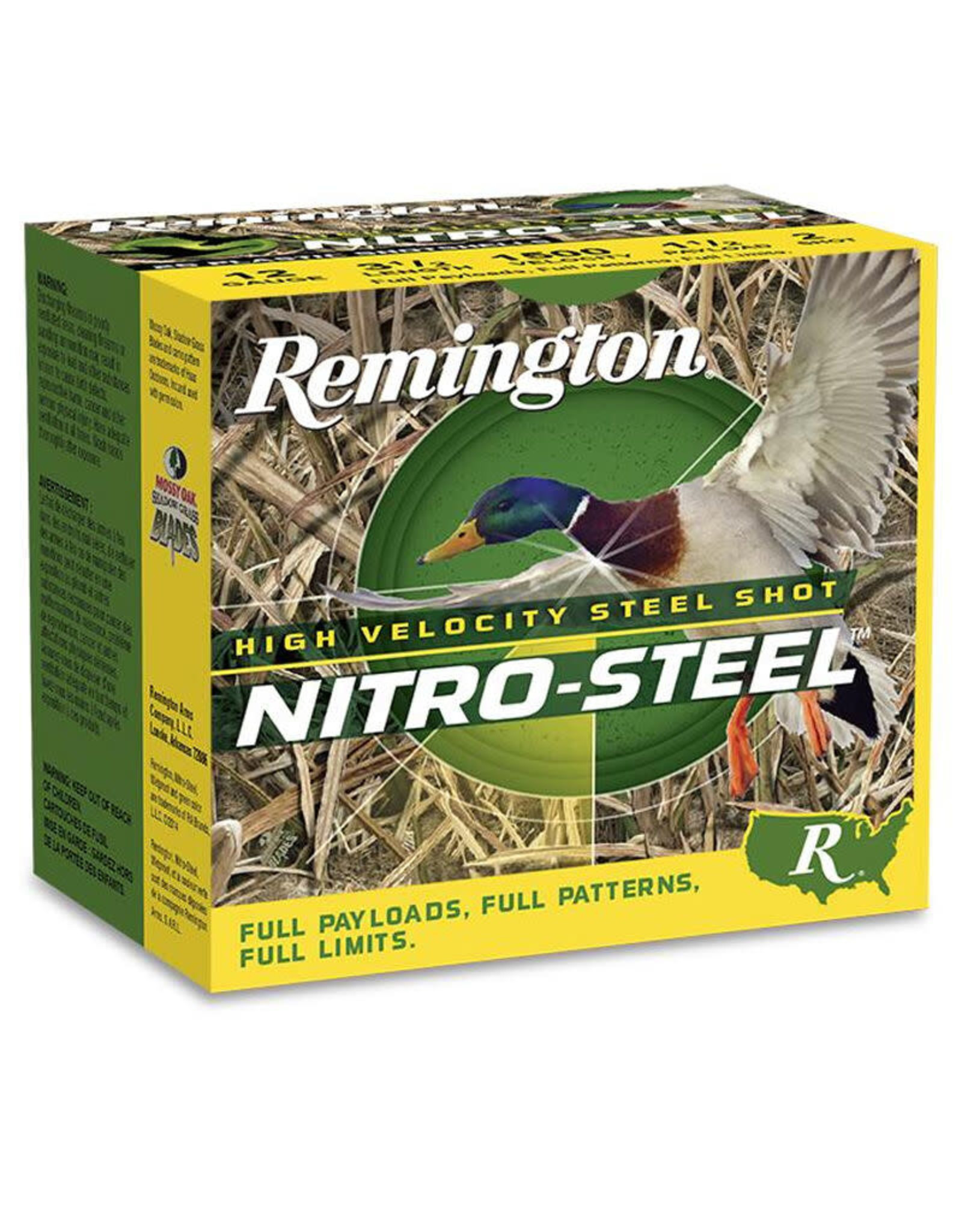 REMINGTON AMMUNITION Remington Nitro Steel 12 ga 2-3/4" 1-1/4 Oz #4 1275 FPS - 25 Count