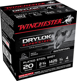 WINCHESTER AMMO Winchester Drylok 20ga 2-3/4" 3/4 Oz #4 1425 FPS - 25 Count