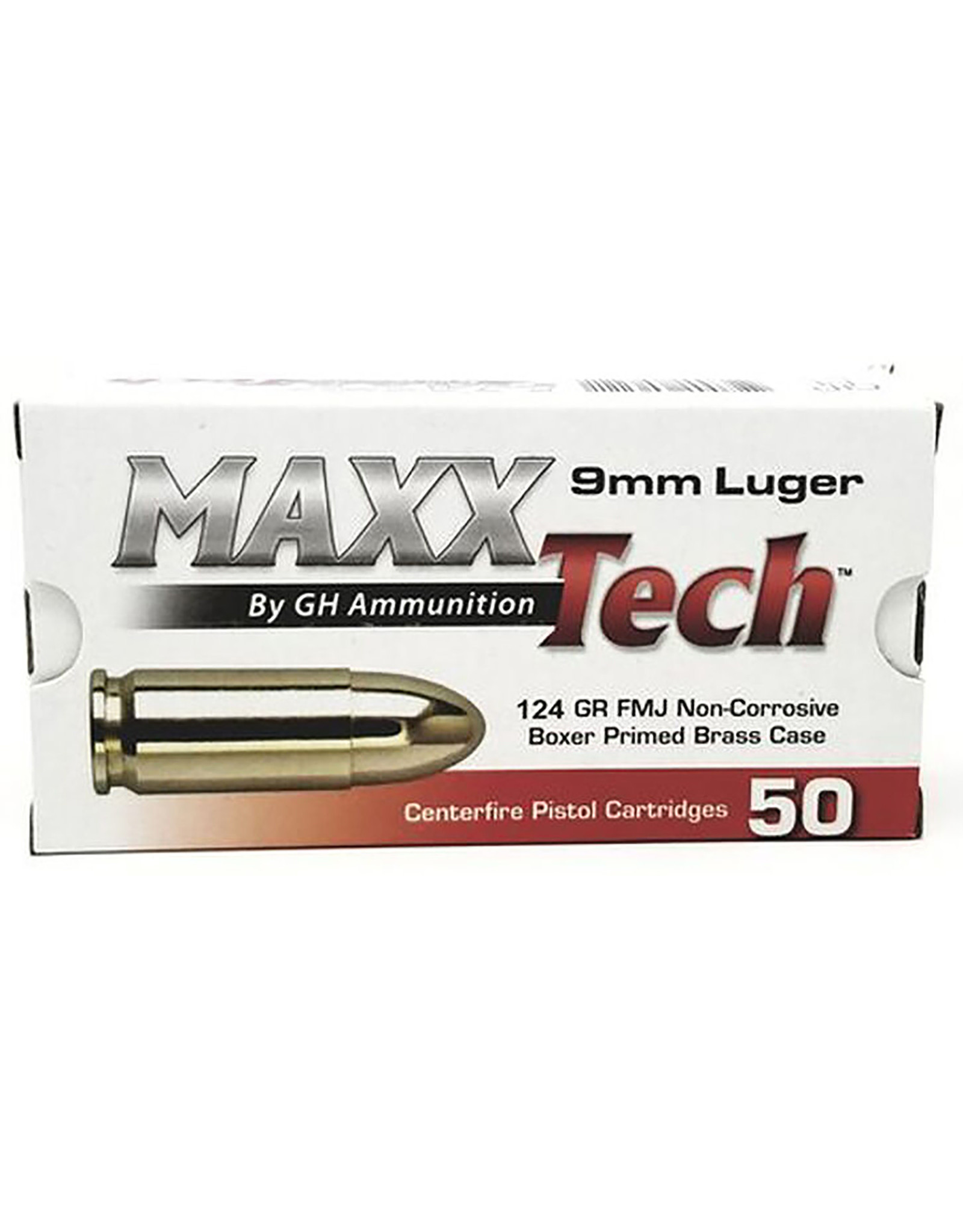 Maxx Tech 9mm 124 Gr FMJ - 50 Count