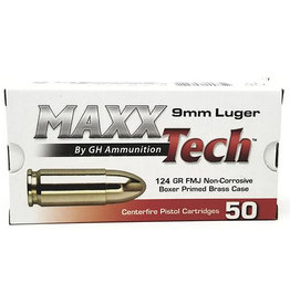 Maxx Tech 9mm 124 Gr FMJ - 50 Count