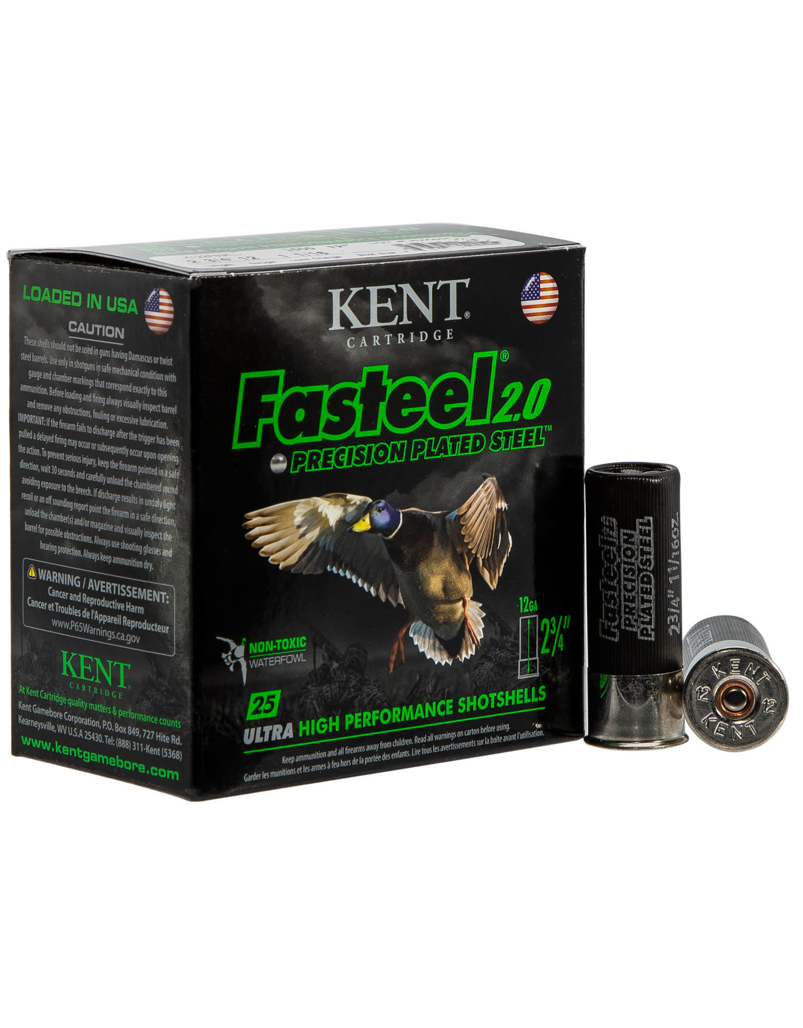 Kent Fasteel 2.0 12 ga 2-3/4" 1-1/16 Oz #3 1550 FPS - 25 Count