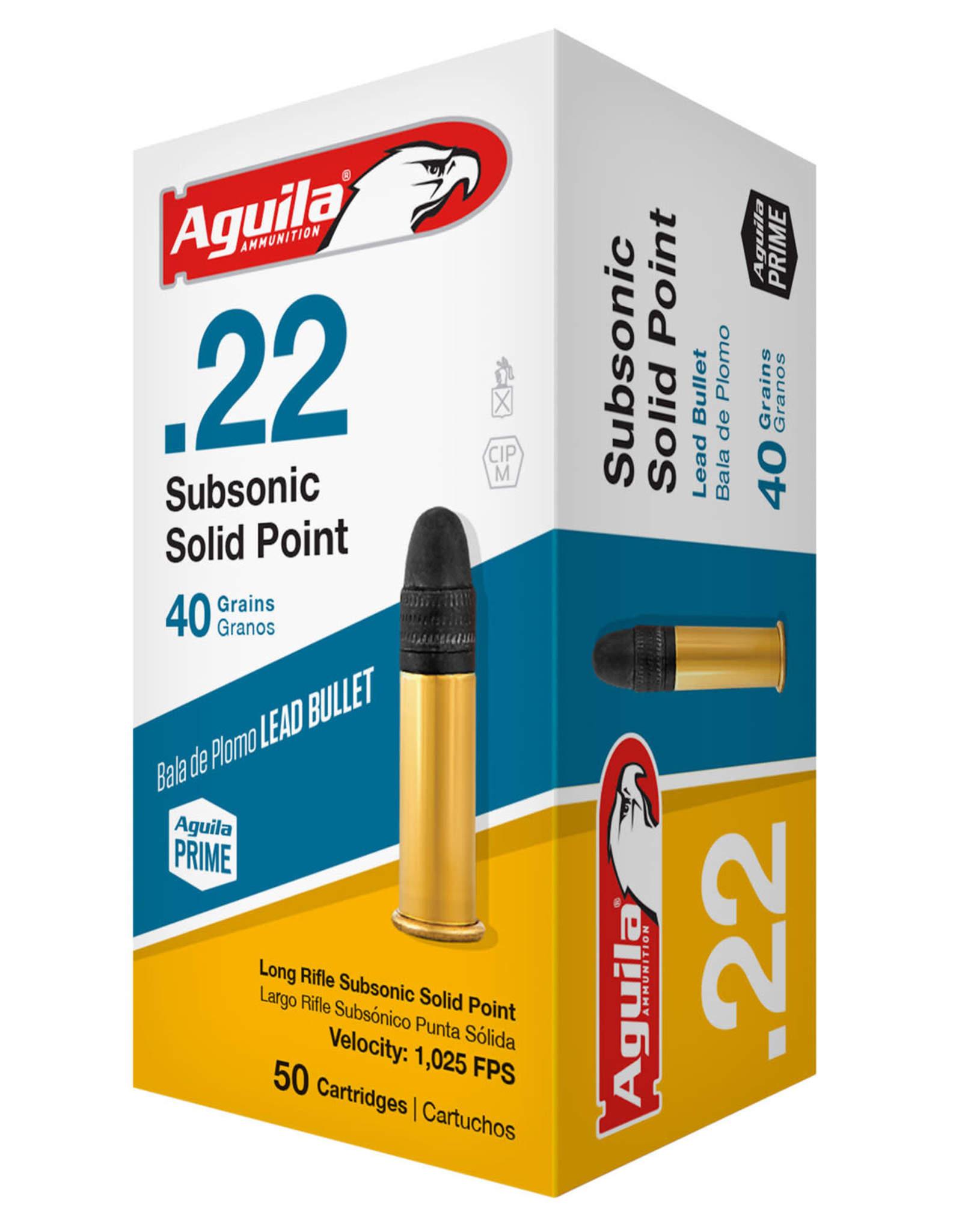 Aguila Aguila .22 LR Subsonic Solid Point 40 Gr 1025 FPS - 50 Count