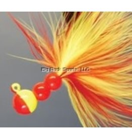 Hawken Hawken Beau Mac Marabou Jig 1/8 oz, 1/0 Hook - Chartreuse & Flame