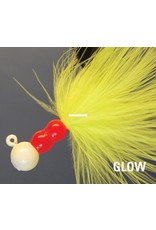 Hawken Hawken Beau Mac Marabou Jig 1/8 oz, 1/0 Hook - Glow White & Chartreuse