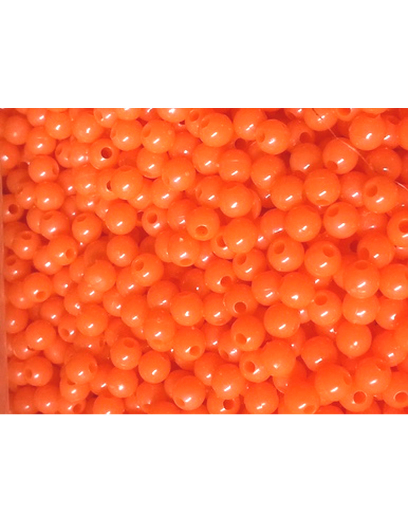 Macks Lure Mack's Lure - Round Bead 8mm Fluorescent Orange - 20 Count