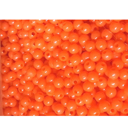 Macks Lure Mack's Lure - Round Bead 8mm Fluorescent Orange - 20 Count