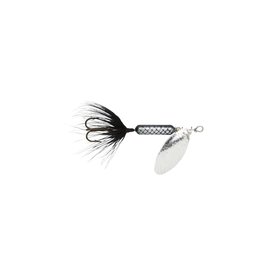 Wordens Rooster Tail - 2" 1/16 Oz - Black w/ Brass Blade