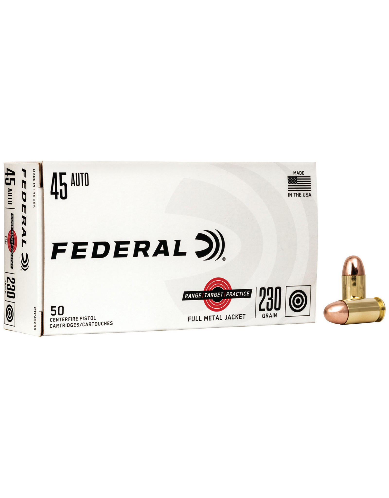 Federal .45 ACP 230 Gr FMJ Brass - 50 Count