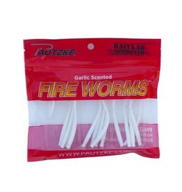 Pautzke Garlic Fire Worms - White - 15 Count