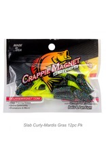Leland Crappie Magnet - Slab Curly - Mardi Gras - 12 Count