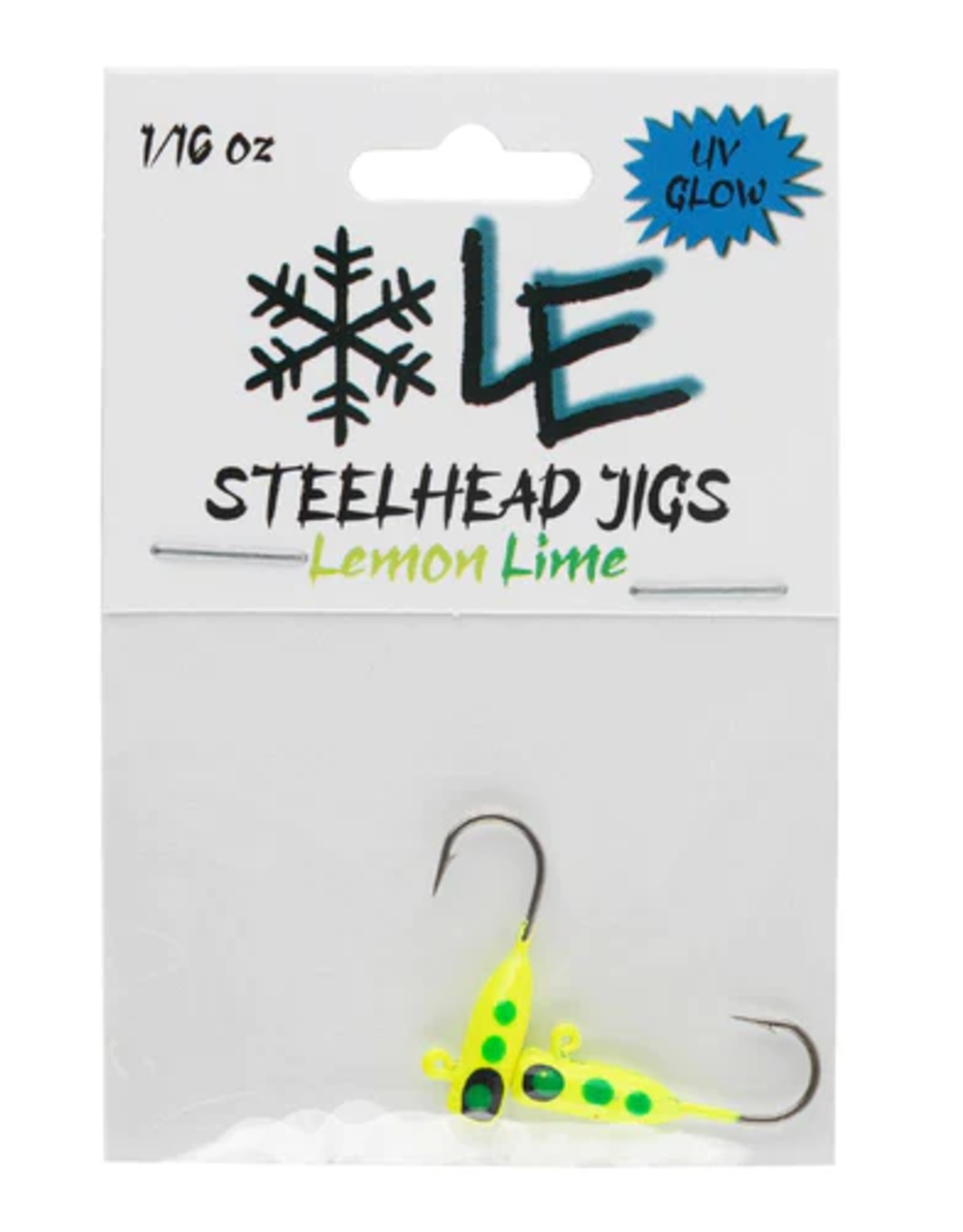 Lake Effect - UV Steelhead Jig - 1/16 Oz #6 - Lemon Lime - 2 Count