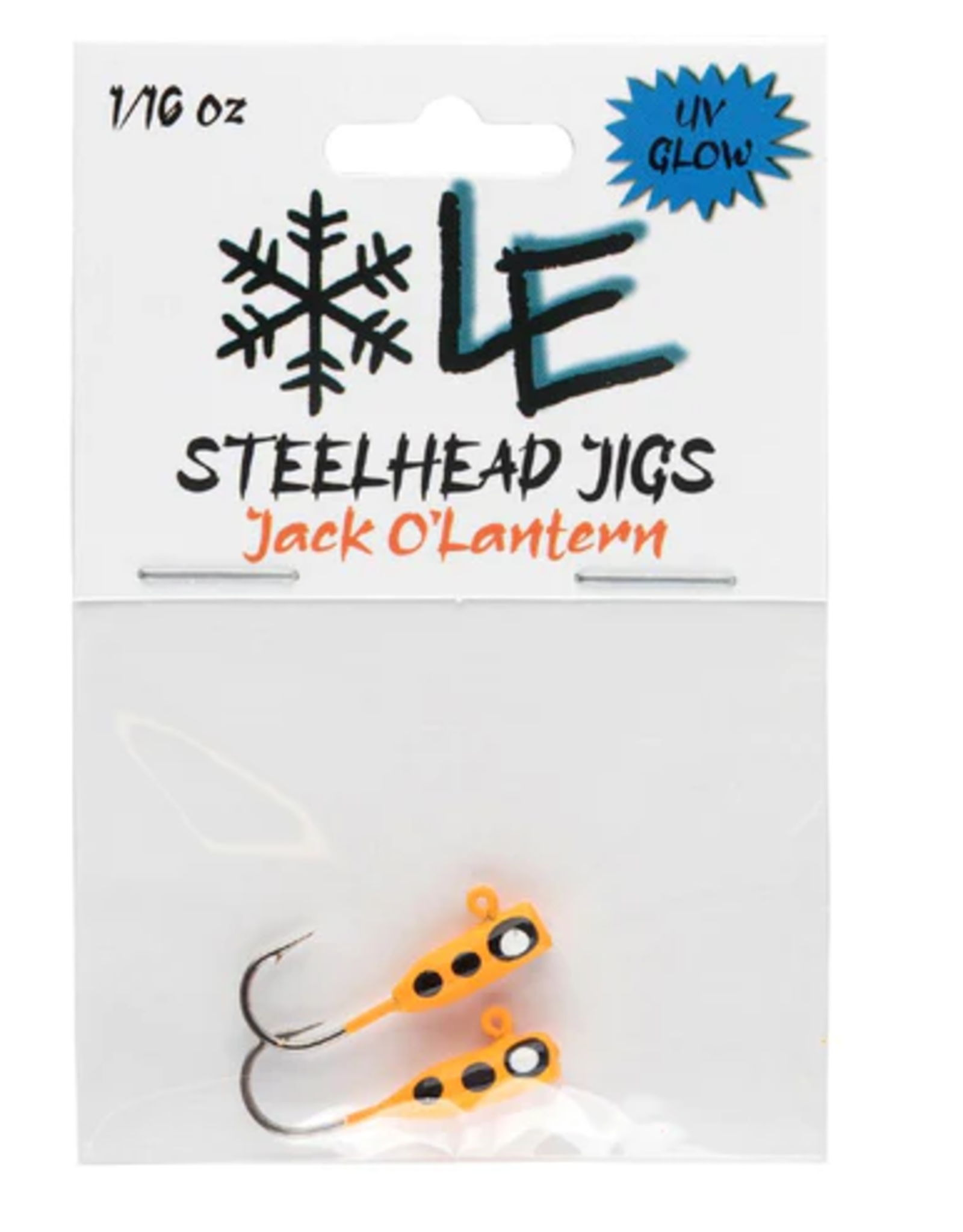 Lake Effect - UV Steelhead Jig - 1/16 Oz #6 - Jack O'Lantern - 2 Count