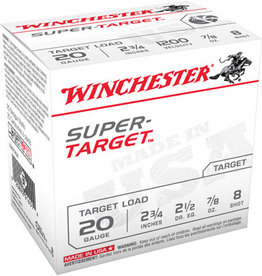 WINCHESTER AMMO Winchester Super Target 20 ga 2-3/4" 7/8 Oz. #8 1200 FPS - 25 Count