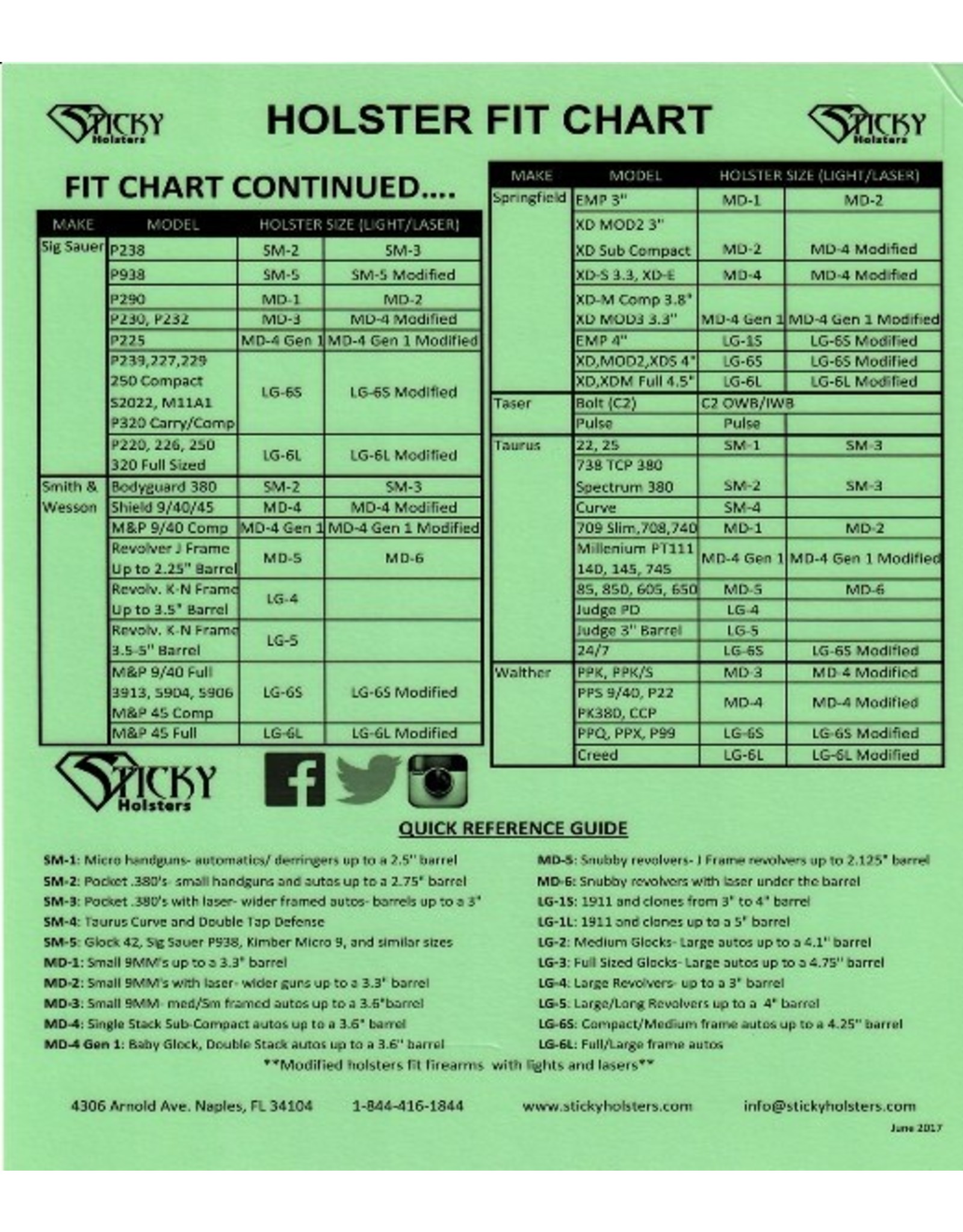 STICKY HOLSTERS MD-3 Medium Sticky Holster