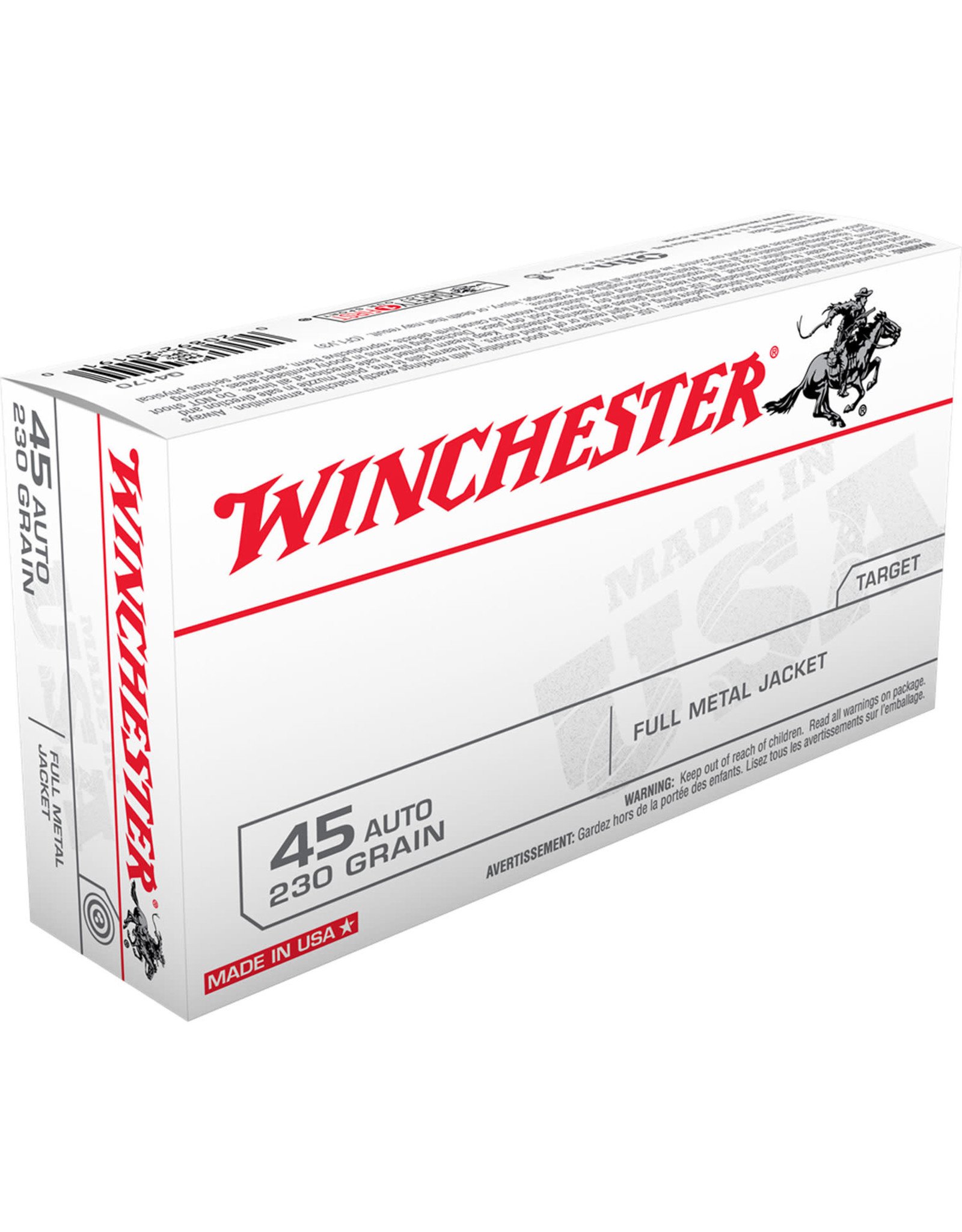 WINCHESTER AMMO Winchester .45 ACP 230 GR FMJ - 50 Count