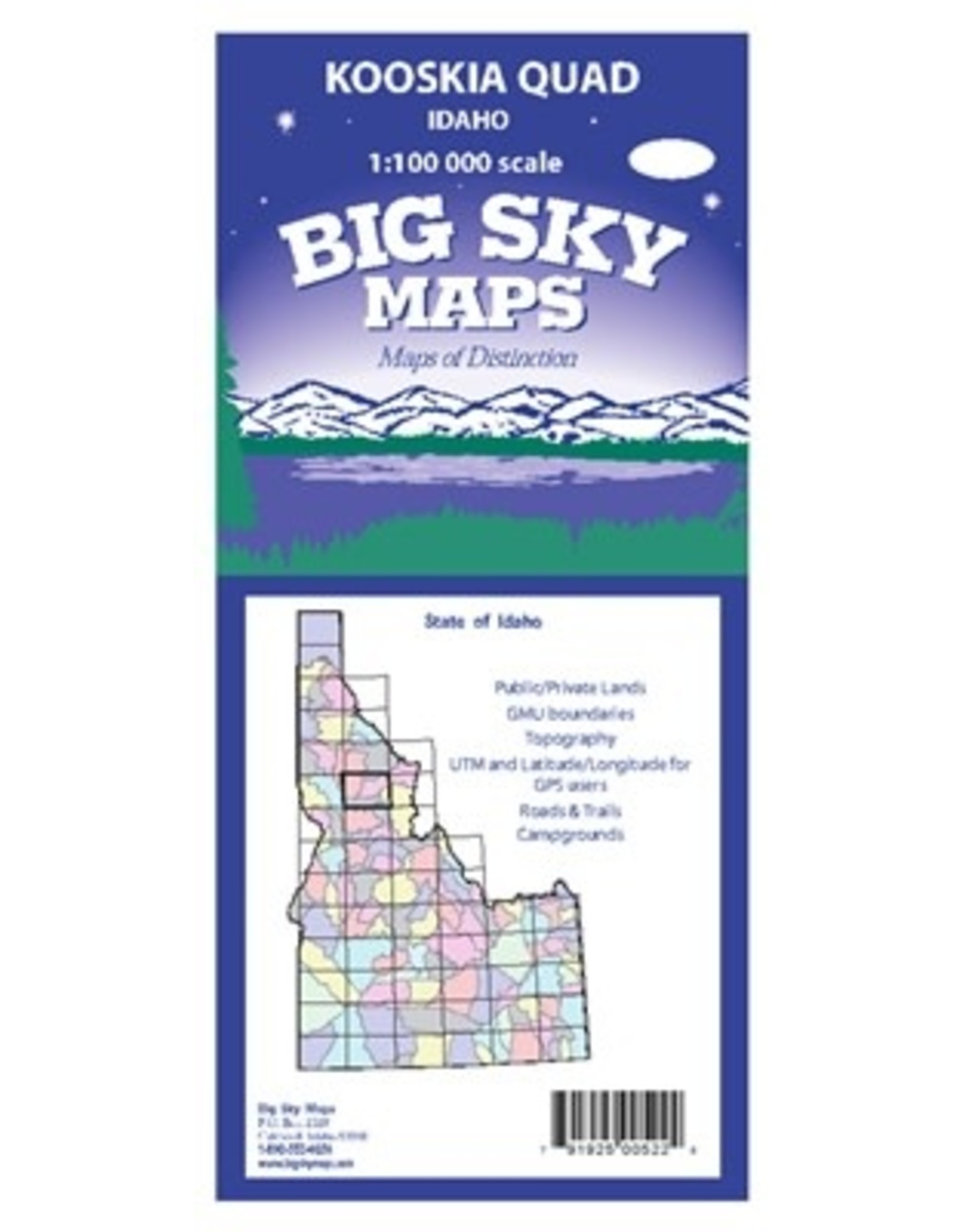 Big Sky Maps - Kooskia Quad