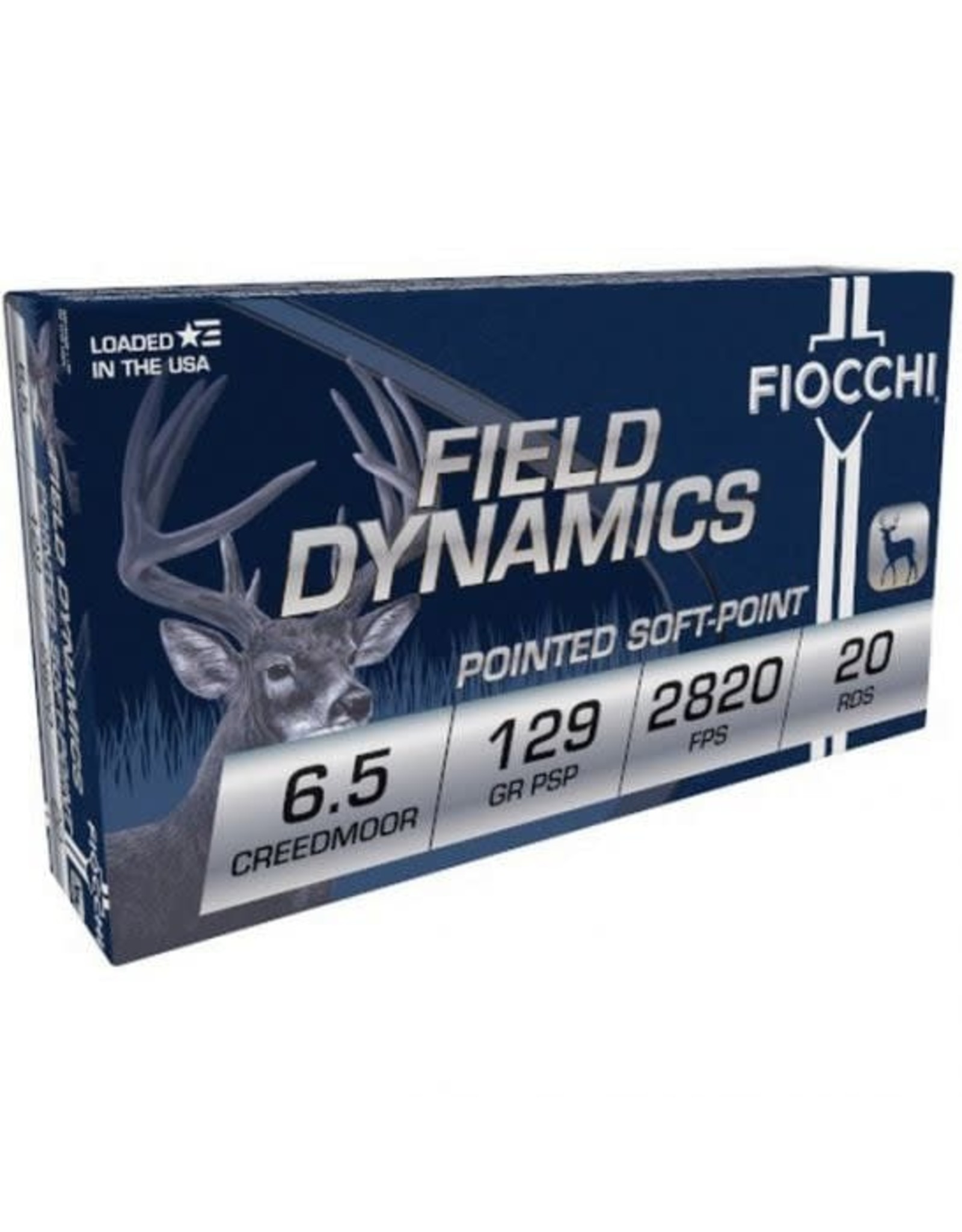 Fiocchi Field Dynamics 6.5 Creedmoor 129 Gr PSP 2820 FPS - 20 Count