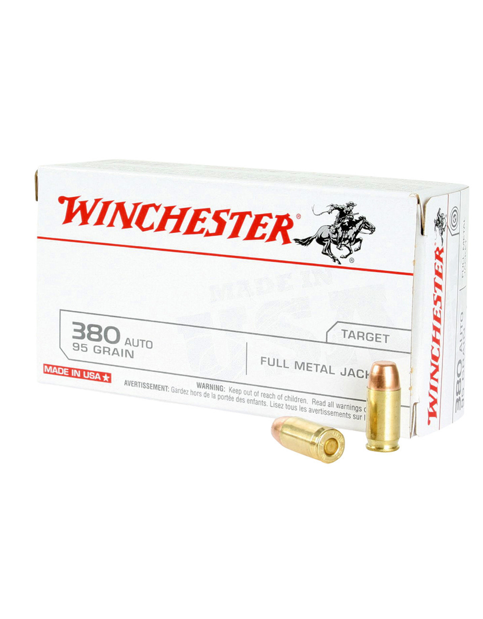 WINCHESTER AMMO Winchester .380 ACP 95 Gr FMJ - 50 Count