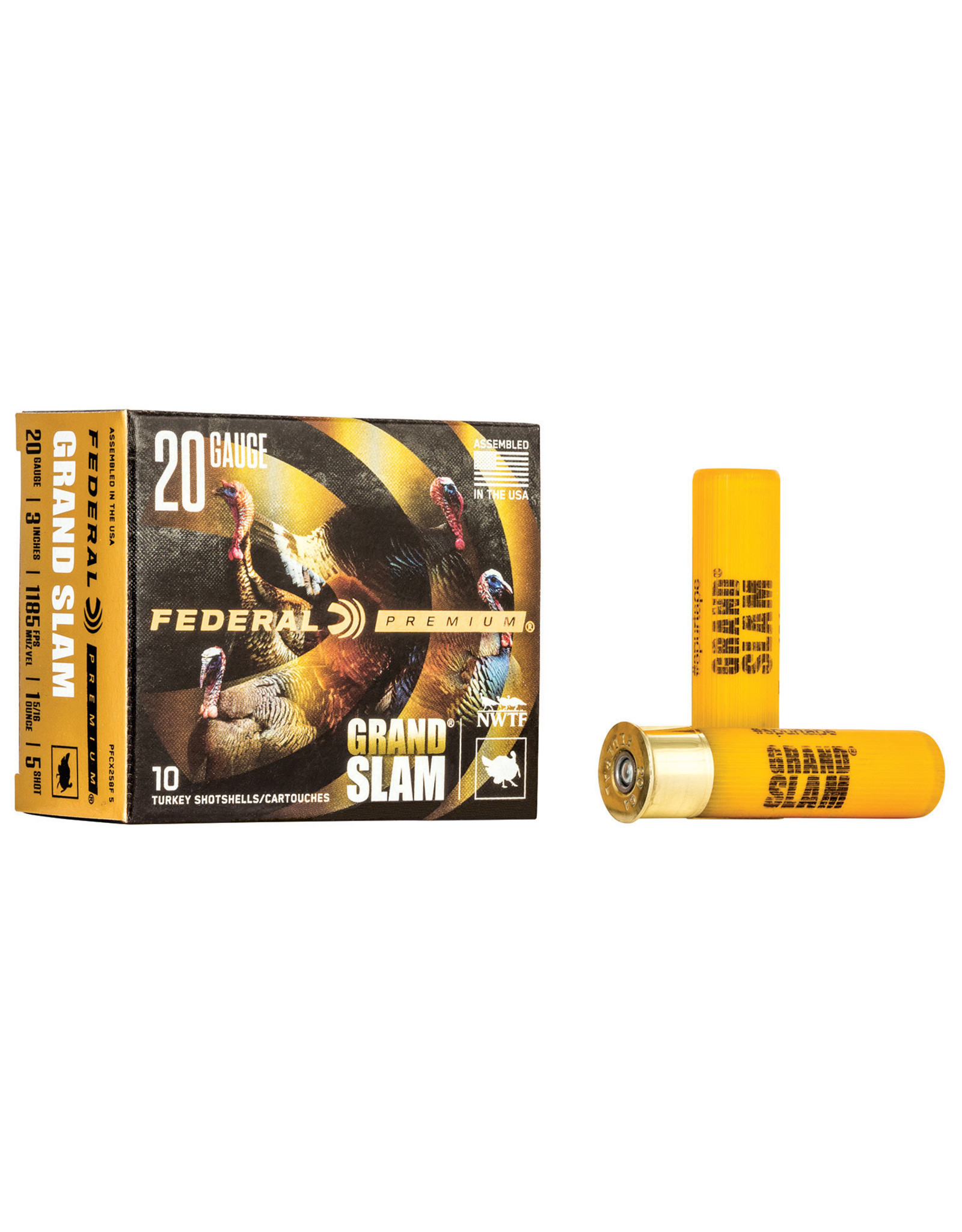 Federal Federal Grand Slam 20 Ga 3" 1-5/16 Oz #5 1185 FPS - 10 Count